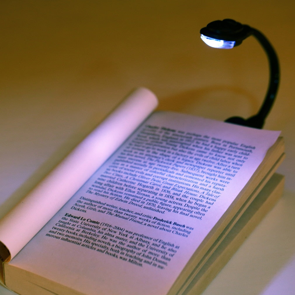 Luminária de Leitura de Livros com Presilha - Leia Livros no Escuro